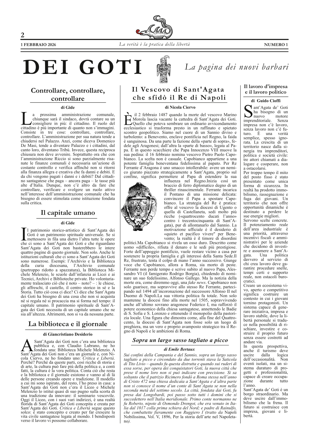 Critica e Liberta' N. 0 - pagina 2